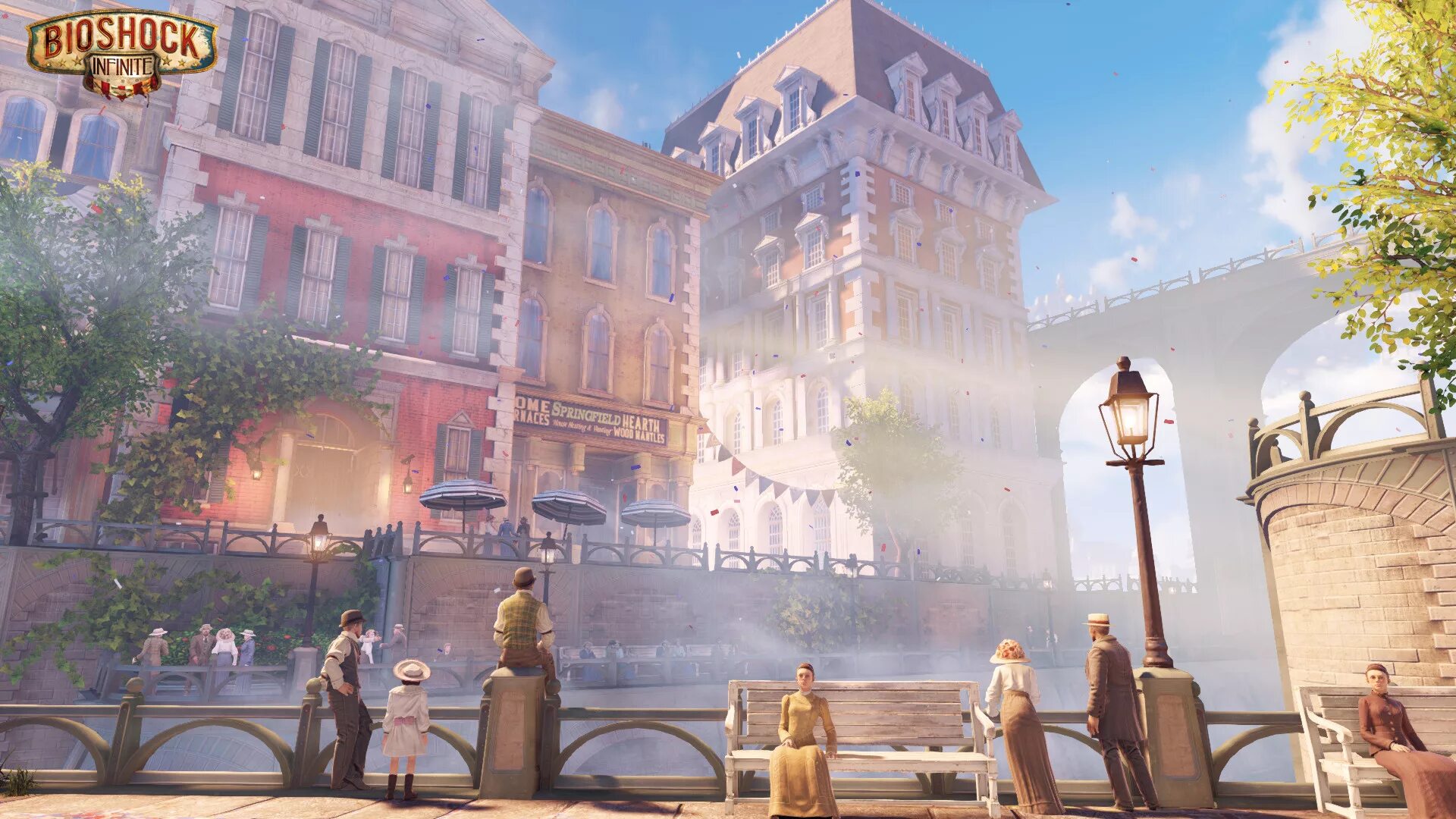 Рингтон сити. Биошок infinite город. Город колумбия bioshock. Bioshock колумбия. Летающий город биошок.