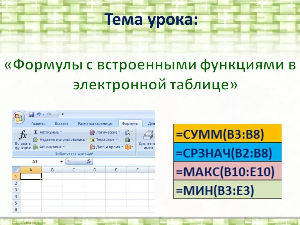 Какая формула является для электронной таблицы. Формулы и функции в электронных таблицах. Формула для электронной таблицы. Функции электронных таблиц. Встроенные функции в электронных таблицах.