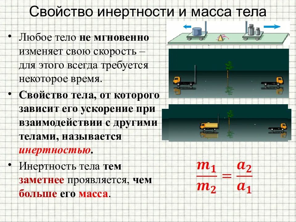 Изменение массы при движении. Инерция и масса. Инертность и масса тела. Инерция инертность масса. Свойство инертности.