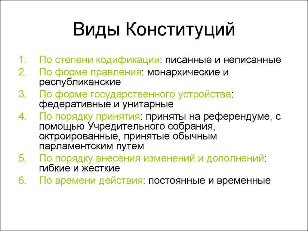 Основные формы конституции рф. Какие бывают виды Конституции. Понятие и виды конституций. Какие бывают формы Конституции. Конституция виды Конституции.