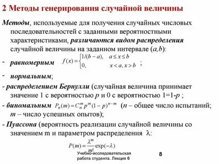 Метод случайных чисел это