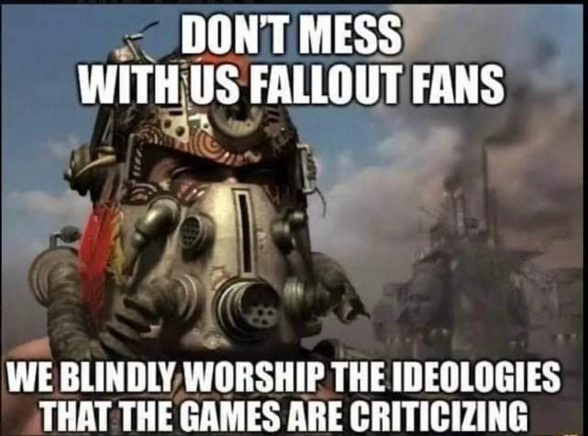 Fallout memes. Либерти Прайм коммунисты. Don't mess with Fallout Fans. Dwarf meme Fallout. Merrily we fall out of line песня