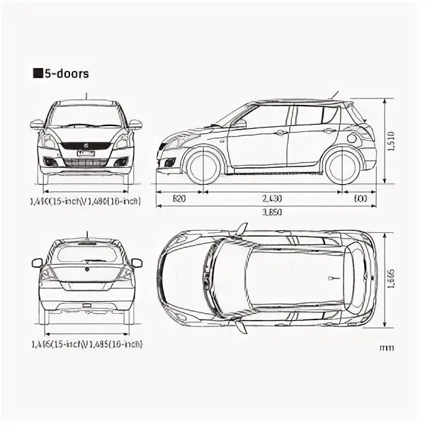 Suzuki vitara размеры