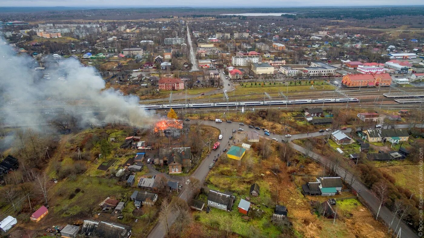 Окуловка. Окуловка Новгородская. Город Окуловка Новгородской области. Пожар в Кулотино.