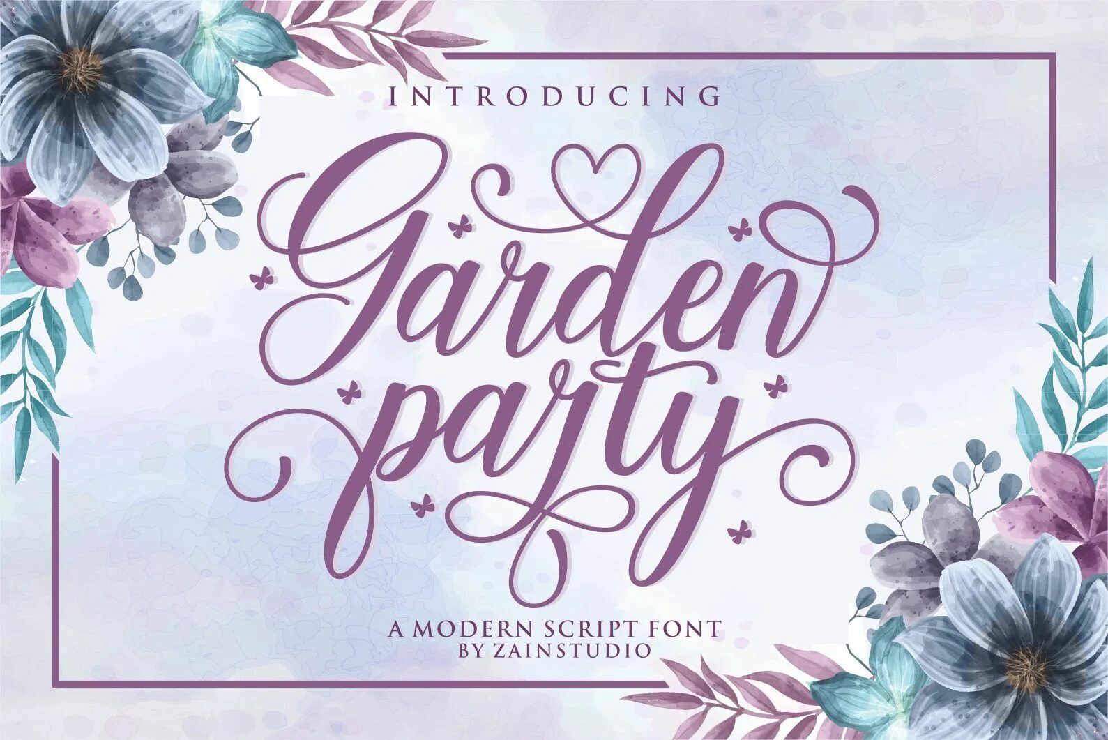 Party script. Party font. шрифт вечеринка. гарден шрифт. garden party font.