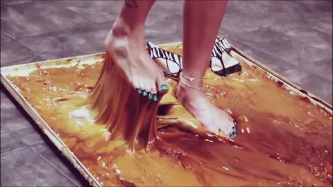 Foot stuck in glue