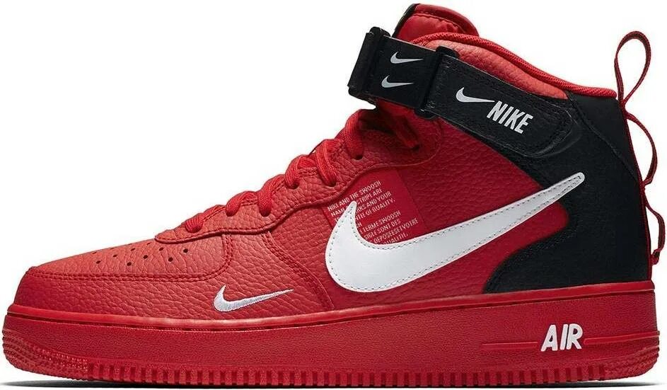 Высокий найк купить. Nike Air Force 1 07 Mid lv8 Red. Найк Эйр Форс 1. Nike Air Force 1 07 красные. Nike Air Force 1 Mid 07 lv8.