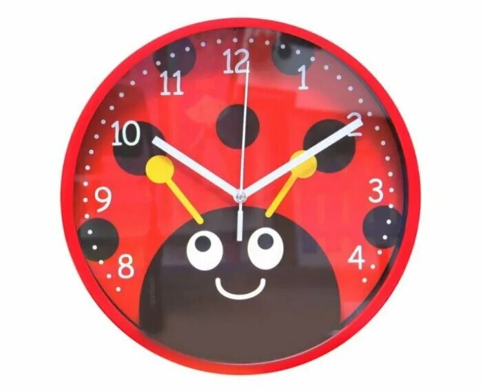 Купить пластиковые часы. Часы настенные Arte nuevo. Часы Божья коровка. Пластмассовые часы настенные. Детские часики настенные.