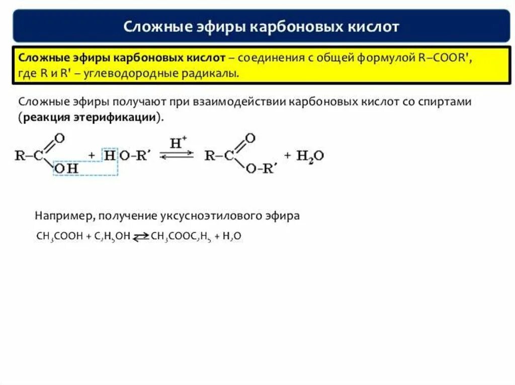 Получение сложных эфиров из карбоновых кислот реакция. Из карбоновых кислот в сложные эфиры. Методы получения сложных эфиров карбоновых кислот. Получение кислоты из сложного эфира.