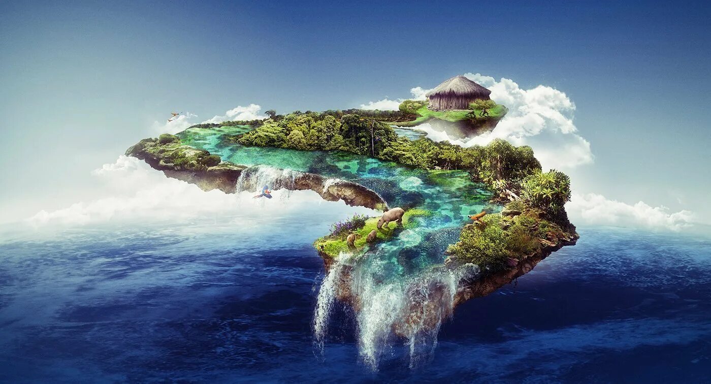 Природные ресурсы острова. Летающие острова. Парящие острова. Фантастический остров. Необычные острова.