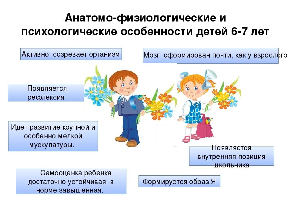 Дошкольный и младший школьный возраст особенности развития. Возрастные особенности детей 6-7 лет физиологические. Возрастные психологические особенности ребенка 7 лет. Физиологические особенности ребенка 7 лет. Психологические особенности детей 6-7 лет.