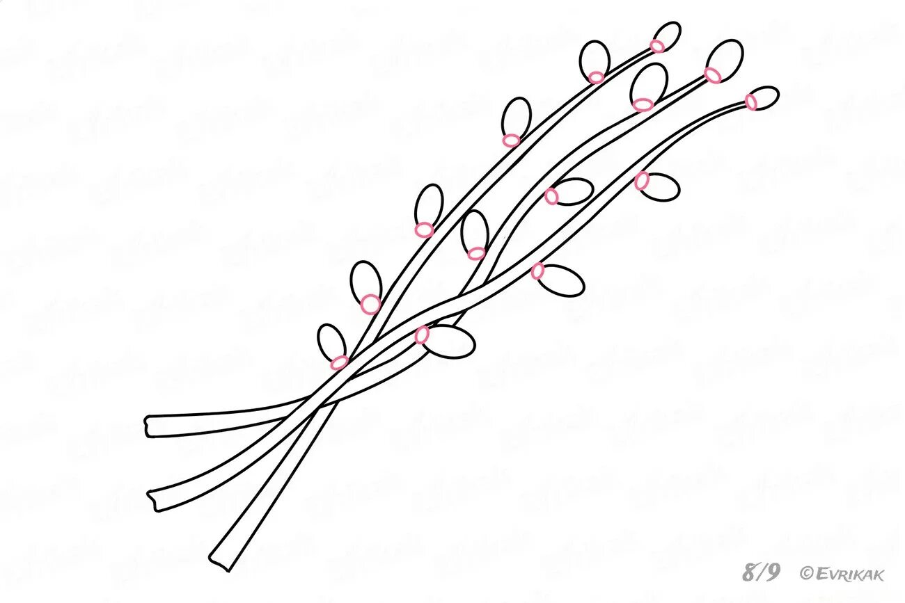 Как нарисовать веточку вербы. Веточка вербы раскраска. Ветка вербы раскраска. Ветка вербы раскраска для детей. Веточки для рисования.