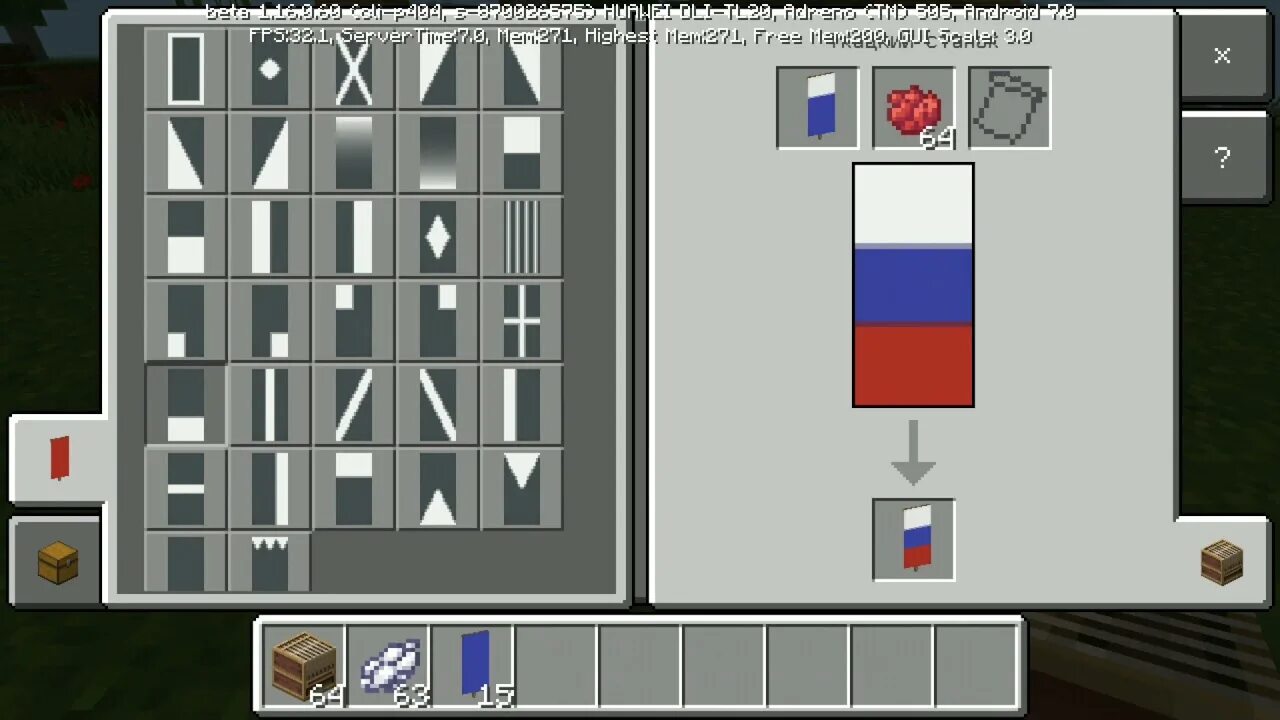 Как сделать флаг россии в майнкрафт