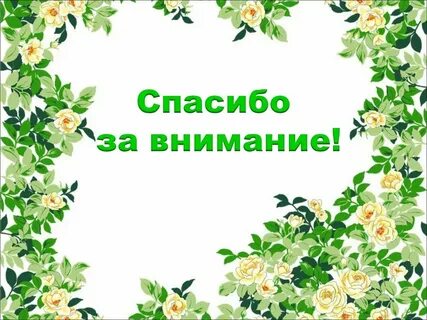 Спасибо за внимание растения