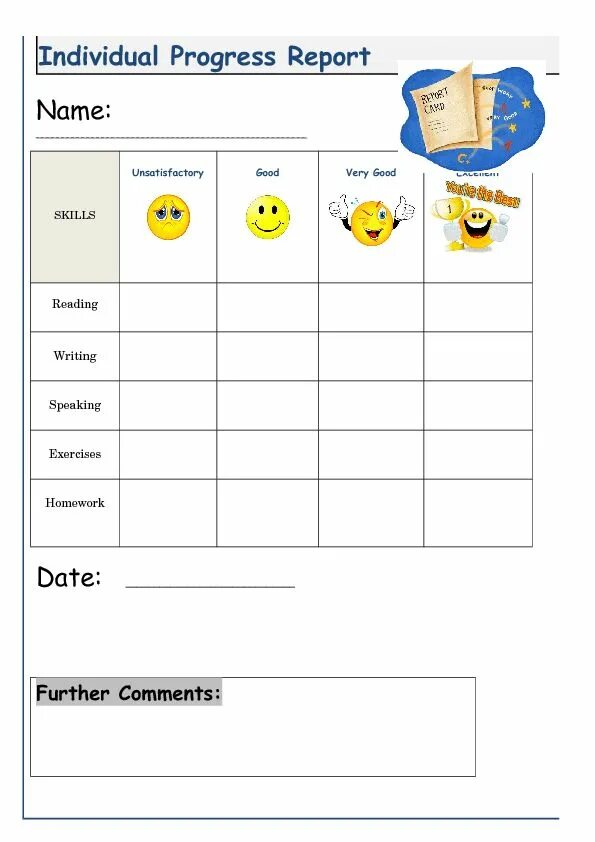 Classroom Management Worksheet. Progress Report English. Student progress. Student progress Chart. Progress reporting