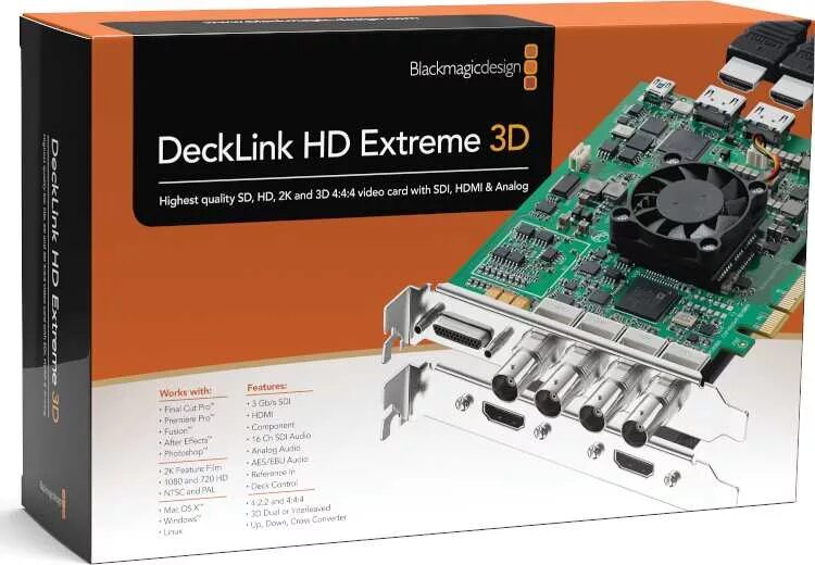 Blackmagic support. Blackmagic DECKLINK extreme. Blackmagic DECKLINK 3d.