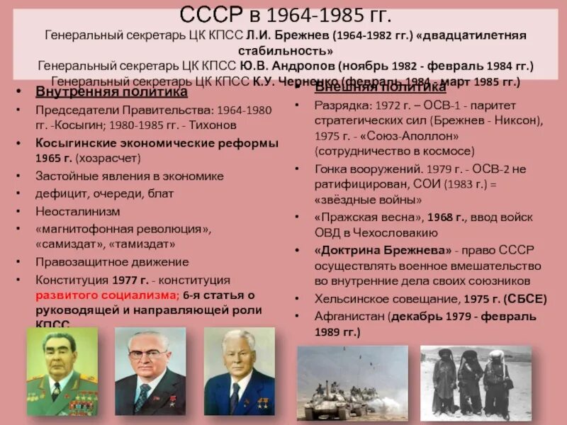 СССР В годы правления л.и.Брежнева 1964-1982 гг.. Руководители СССР В 1964-1985. Правление Брежнева внутренняя и внешняя политика. Генеральный секретарь ЦК КПСС кто. Годы руководства брежнева ссср