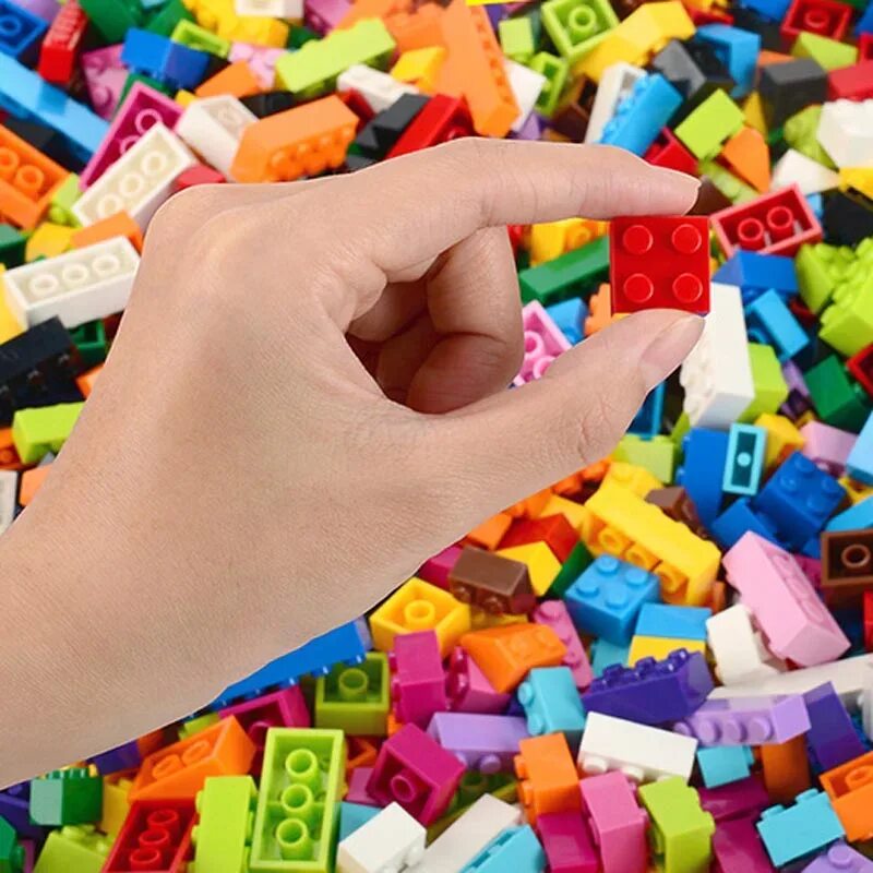 Bricks puzzle building blocks. Кубики детские 1000 штук. игрушка кирпич. diy blocks.