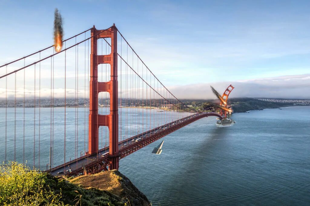 В сша через мост. Мост «золотые ворота» (Сан-Франциско, США). Мост золотые ворота (Golden Gate Bridge), Сан-Франциско. Мост Голден гейт Сан Франциско смерти. Мост в Лос Анджелесе золотые ворота.