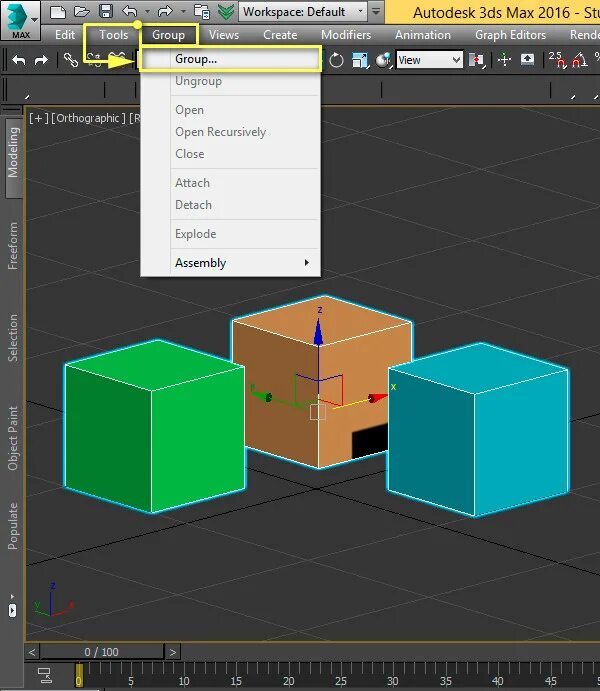 3ds Max. Пивот 3д Макс. Соединить объекты в 3d Max. Как объединить объекты в 3д Макс.