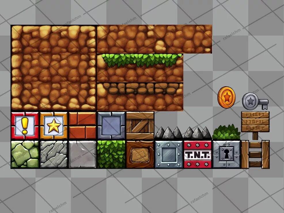 Блоки для Construct 3. Tileset 32x32 земля. Тайлы для Construct 3. Tileset 2d platformer.