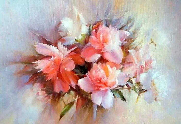 Pin by Elena S art. on Надо попробовать Flower painting canvas, Flower art paint