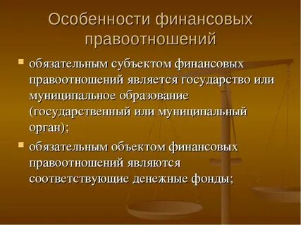 Бюджетные правоотношения понятие особенности виды