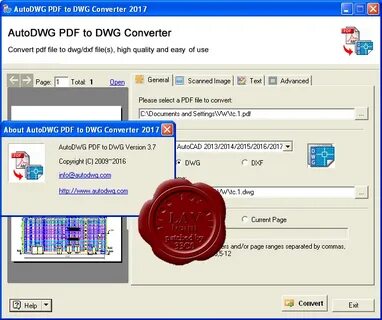 Перевести из пдф в dwg