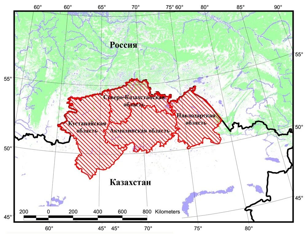 Территория Северного Казахстана на карте. Северный Казахстан карта. Северные территории Казахстана. Граница Северного Казахстана.