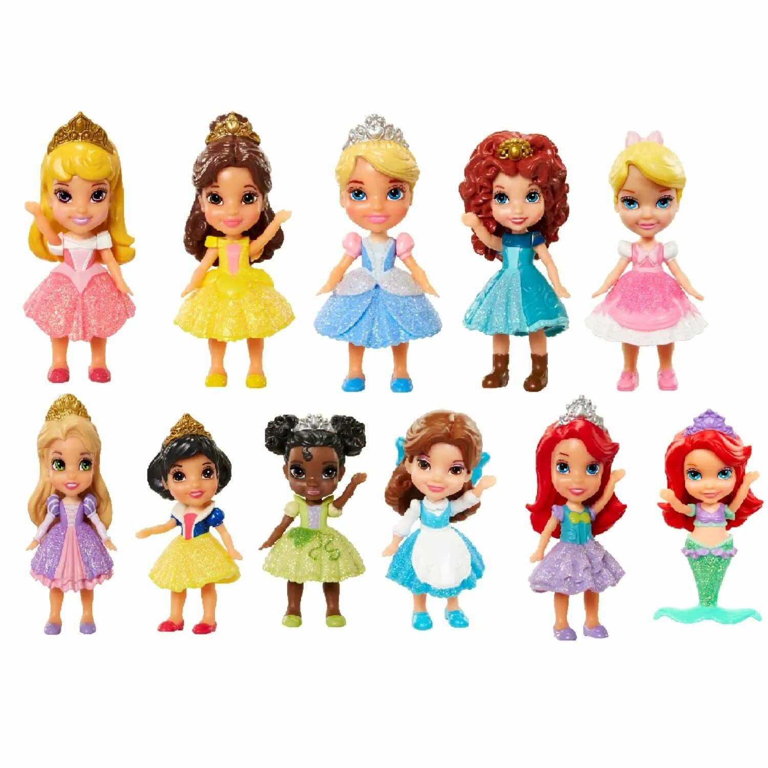 Маленькие куколки. Кукла принцесса 9 см (в асс.) Disney 99534-PDQ-12. 12 Кукол Disney Princess. Детский мир куклы Дисней принцессы. Маленькие куклы принцески.