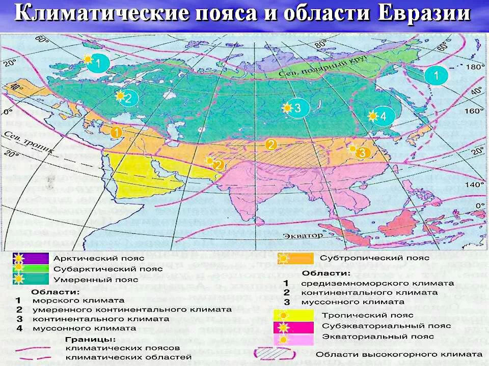 Карта климатических поясов Евразии. Карта климатических зон Евразии. Границы климатических поясов Евразии. Климатические пояса Евразии на контурной карте