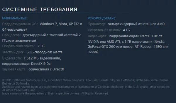 Your system requirements