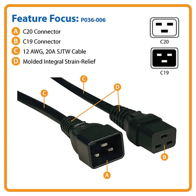 Типы разъемов iec. Кабель питания iec c20 — iec c19. разъем iec 60320 c20. tripplite power cord p036-006. кабель tripp lite p036-006.