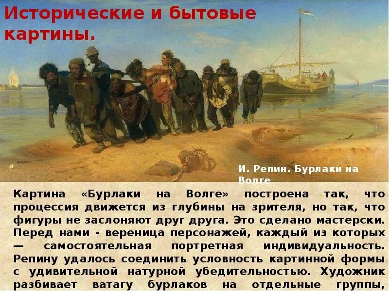 Где писалась картина бурлаки на волге. Репин бурлаки на Волге 1873.