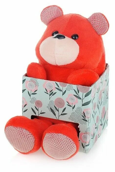 Coral bear. Мишка с подарками. Мишки в подарок из мягкого пластика. Подарочный мишка в байковой рубашке. Пачка медведь в коробочке.