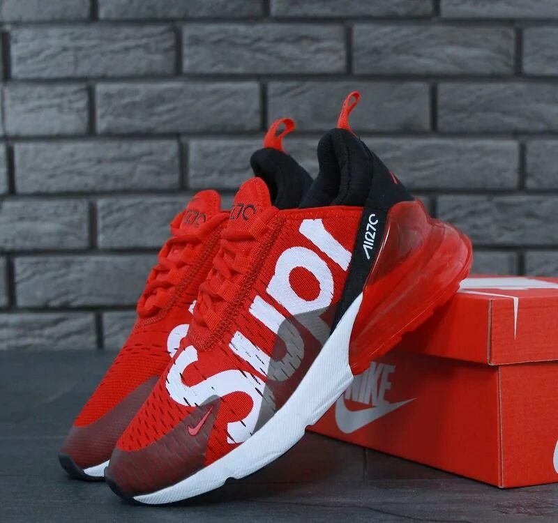 Кроссовки найк Суприм Air. Air Max 270 Supreme. Найк Суприм красные 270. Nike Supreme кроссовки Air Max.