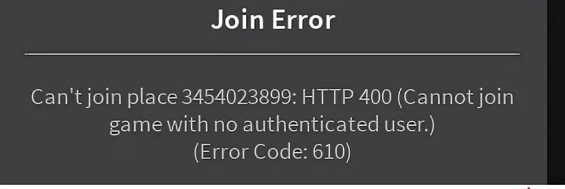 Roblox cannot continue