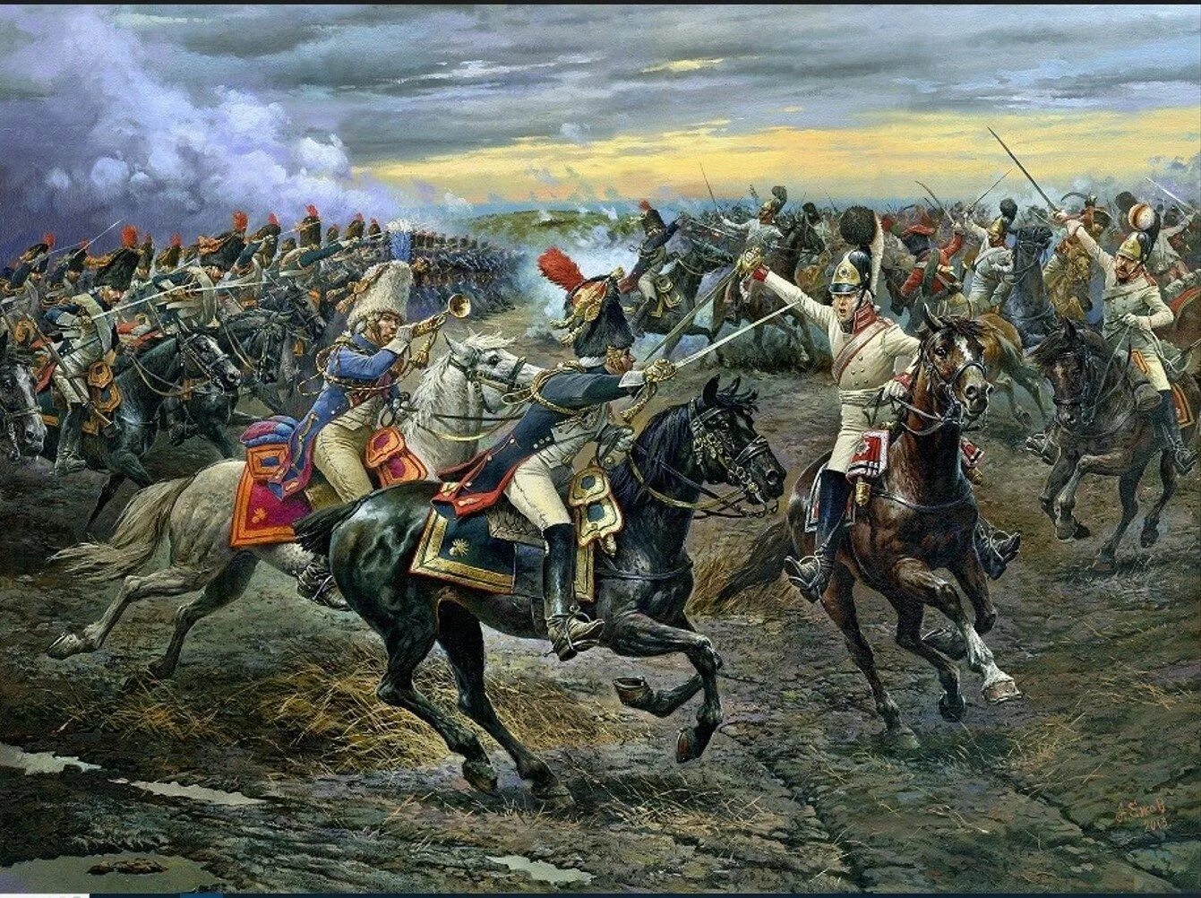 Сражение с армией наполеона произошло. Атака Наполеона. Атака кавалергардов Аустерлиц. Кавалергард 1812. Атака конной гвардии Мазуровский.