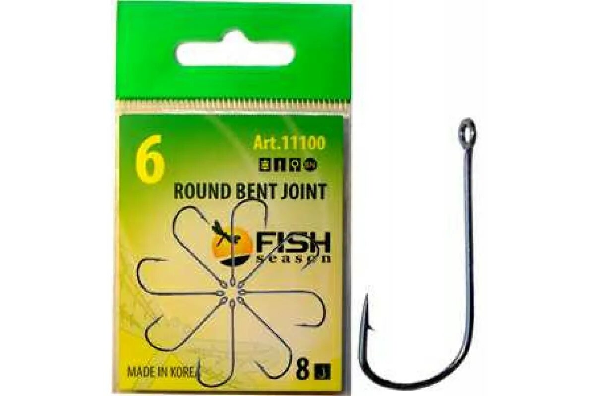 Крючки Chinu Ring Gold. Крючки Round bent Sea 501112 №12, , упак. Крючок для рыбалки Фиш.
