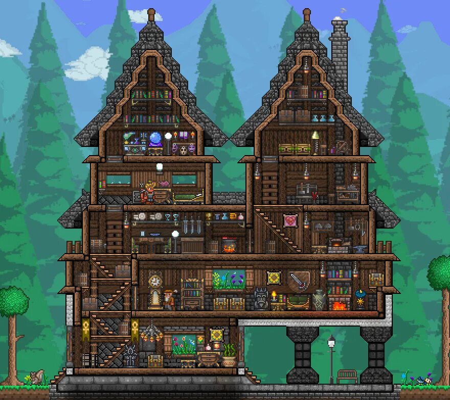 Terraria build. Дом в террарии 1.4. Террария дом для НПС. Terraria домики. Дом для нипов в террарии.