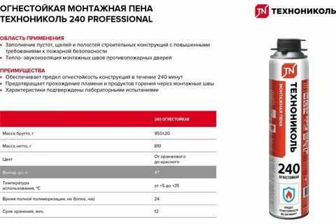 Пена монтажная огнестойкая tn528380