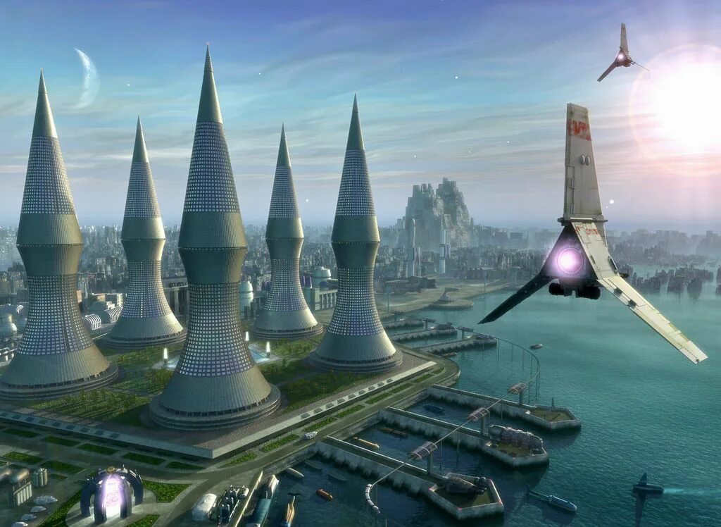 Лего планета корусант. Футуристическая архитектура будущего концепт. Мир через 1000 лет. Мишель рагон города будущего. Фрэнк уокер земля будущего.