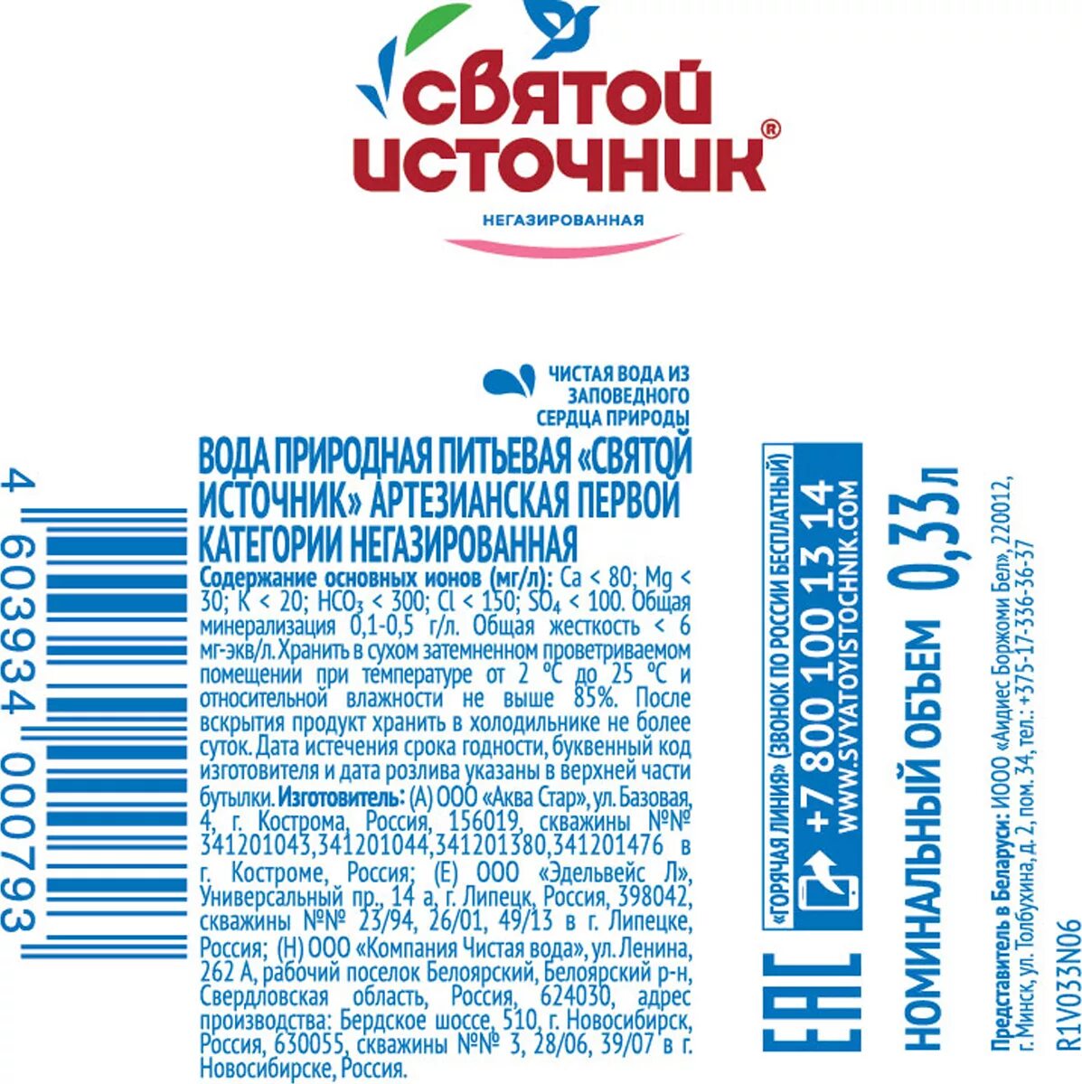 Срок годности питьевой воды. Этикетка минеральной воды Святой источник. Святой источник вода минерализация. Состав воды Святой источник негазированная. Состав минеральной воды Святой источник.