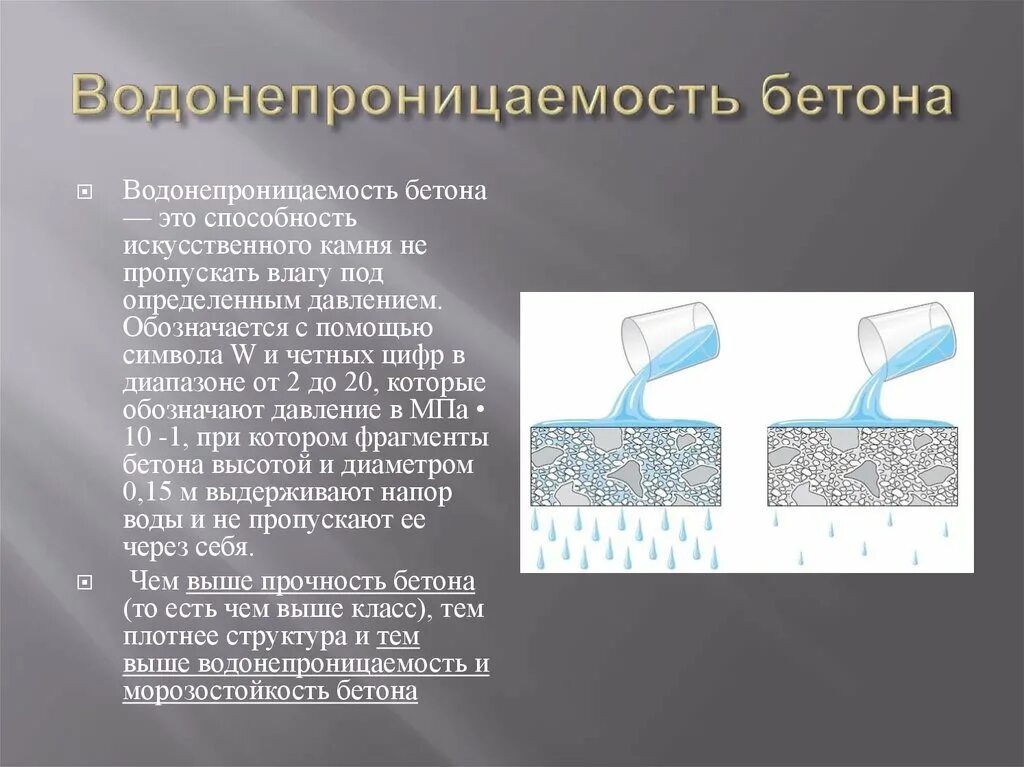 Водопроницаемость бетона w50. Водонепроницаемость бетона w6. Водонепроницаемость бетона таблица водонепроницаемости. Водонепроницаемый бетон w6. Пропустить насколько