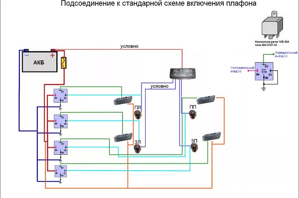 Схема двери калина. Схему подключения освещения салона Калина 1. Плафон салона Калина 1 схема подключения. Схема подключения освещения салона ВАЗ.