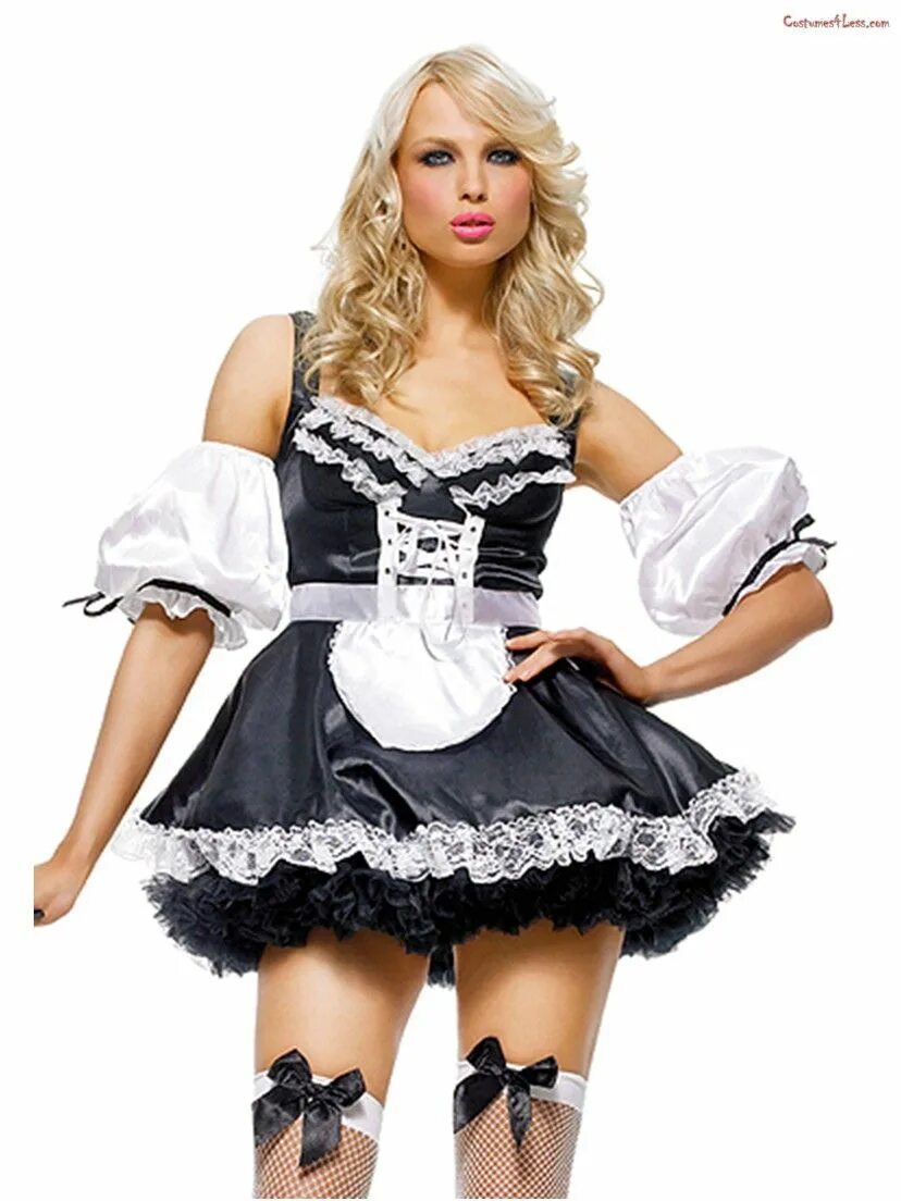 French maid. Костюм French Maid Costume. Наряд французской горничной. Девушка в костюме французской горничной.