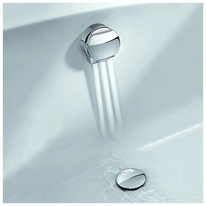 Перелив grohe. Наполнение ванны через перелив.
