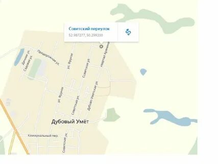 Дубовое карта