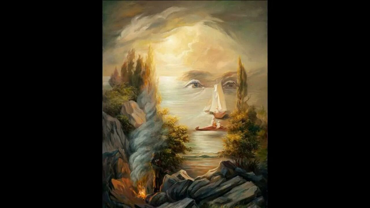 Иеронима босха "восхождение в эмпириан. На картине мы видим- как писать?. Мы видим как пишется. Сергея андреевича тутунова «зима пришла. Картины с двойным изображением.