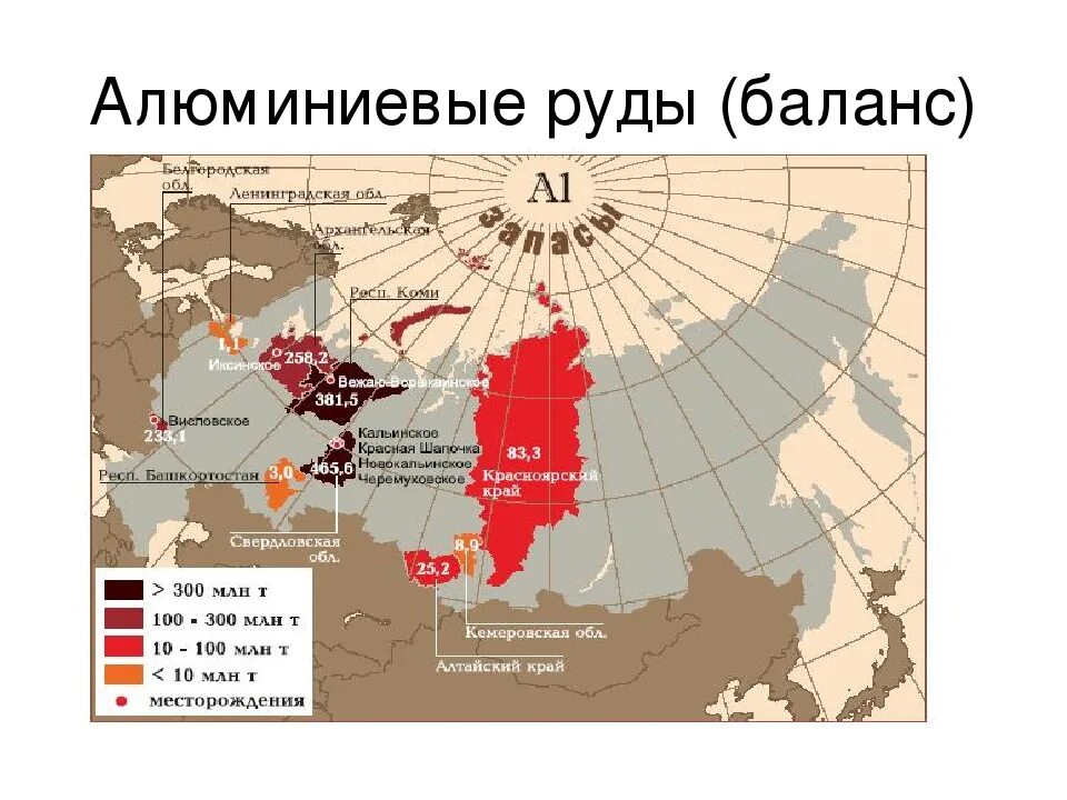 Месторождения алюминиевых руд в России на карте. Карта добычи алюминия в России. Месторождения алюминиевых руд в России. Крупные месторождение алюминиевой руды в России. Страны по добыче алюминия